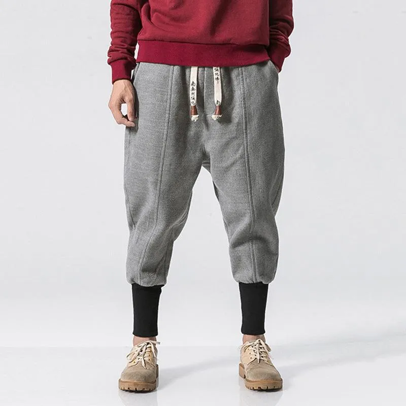 Men's Joggers, Sweatpants, Low Crotch Sweats Slim Fit Trousers Harem Hip Hop Pants
