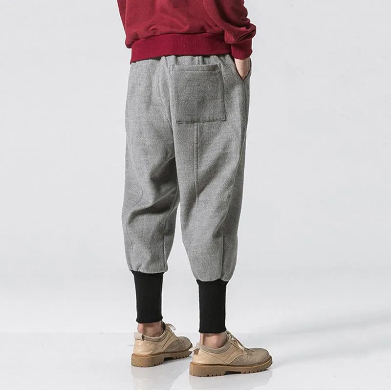 Men's Joggers, Sweatpants, Low Crotch Sweats Slim Fit Trousers Harem Hip Hop Pants