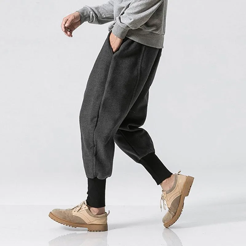 Men's Joggers, Sweatpants, Low Crotch Sweats Slim Fit Trousers Harem Hip Hop Pants