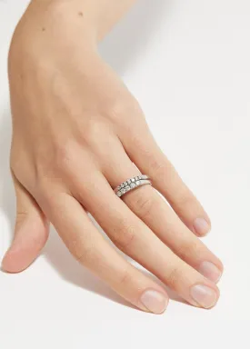 Molded French-V Set 1/4 Eternity Band 0.02 ct