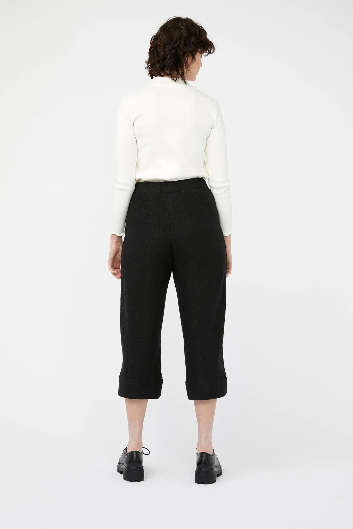 MOSAIC PANTS [ BLACK, 100% WOOL ]