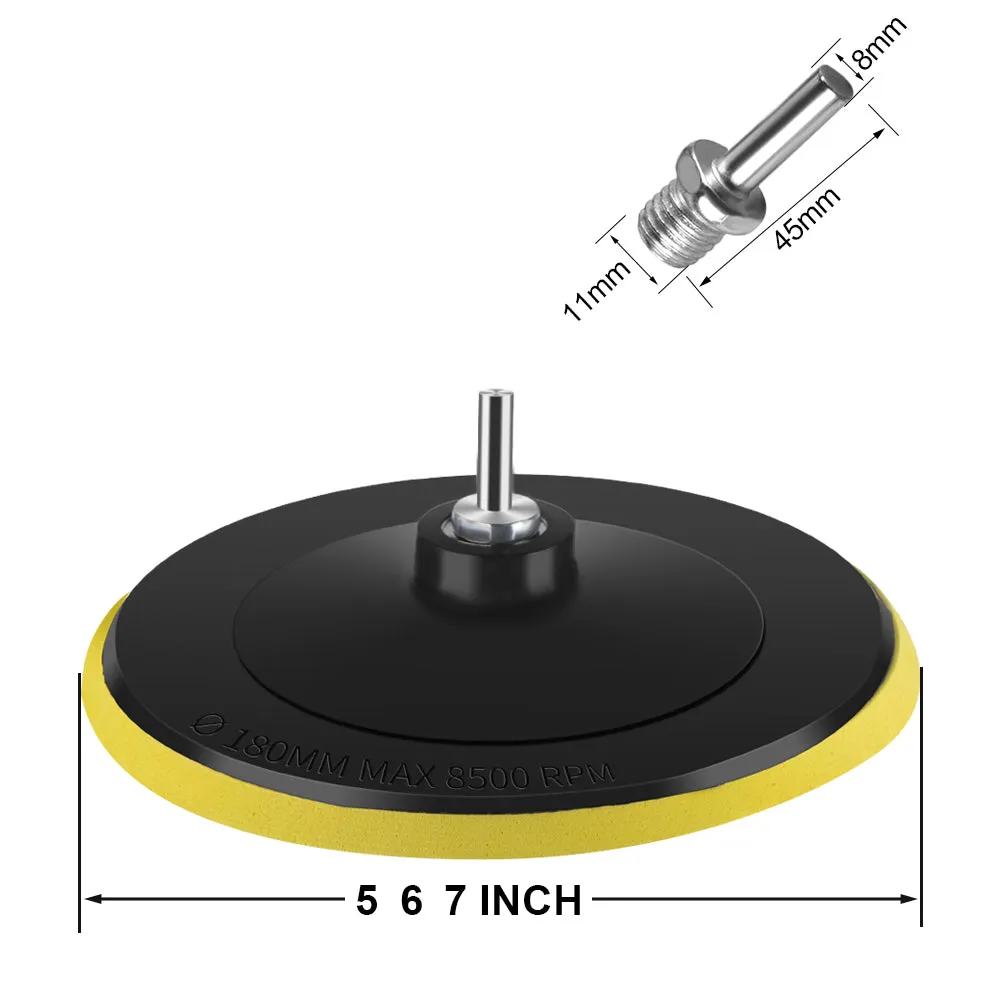 ONEVAN 5/6/7 Inch Car Polishing Beauty Kit Polishing Sponge Plate