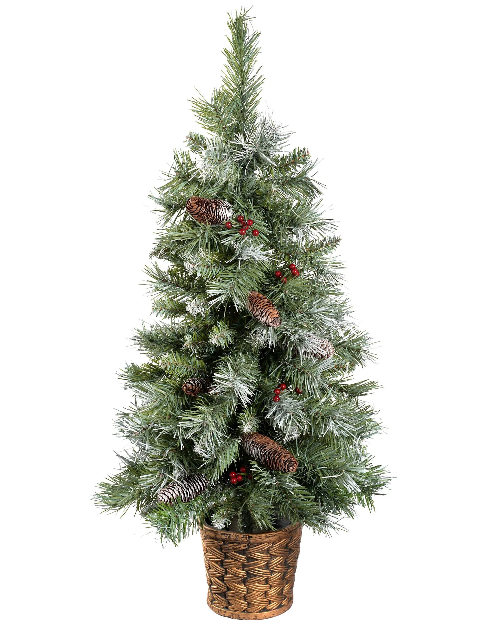 Potted Scandinavian Blue Spruce Christmas Tree, 3 ft