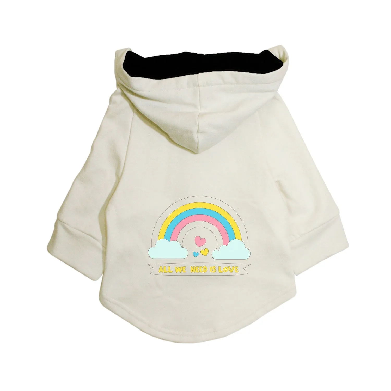 "All We Need Is Love" Printed Dog Hoodie Jacket