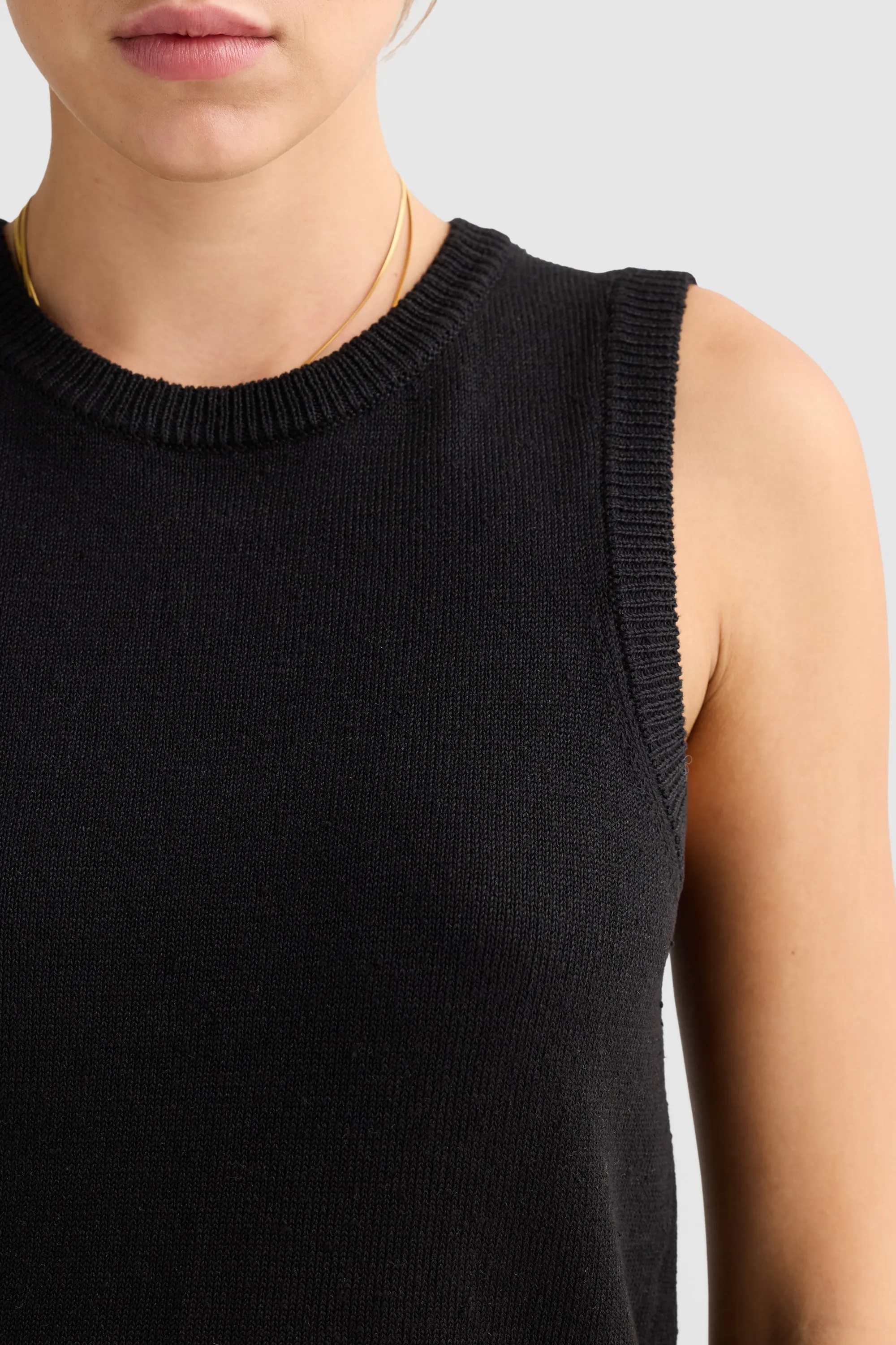 Remi Knit Tank Black