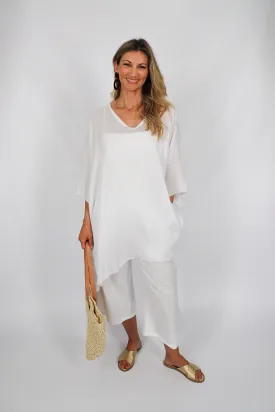 Short Kaftan In White