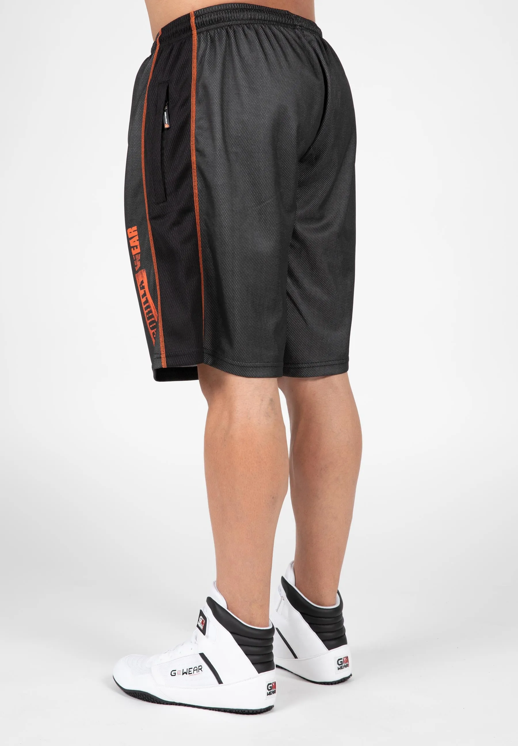 Wallace Mesh Shorts - Gray/Orange