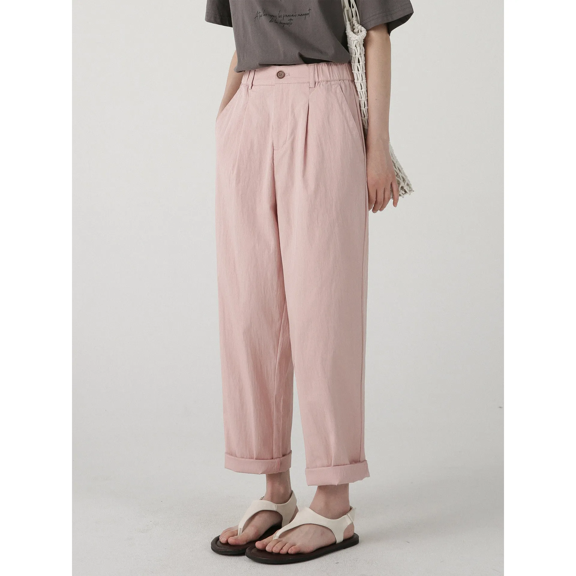 Wenkouban women fall outfit 2024 New Early Autumn Thin Texture Wide-Leg Casual Pants Straight Loose Harem Pants