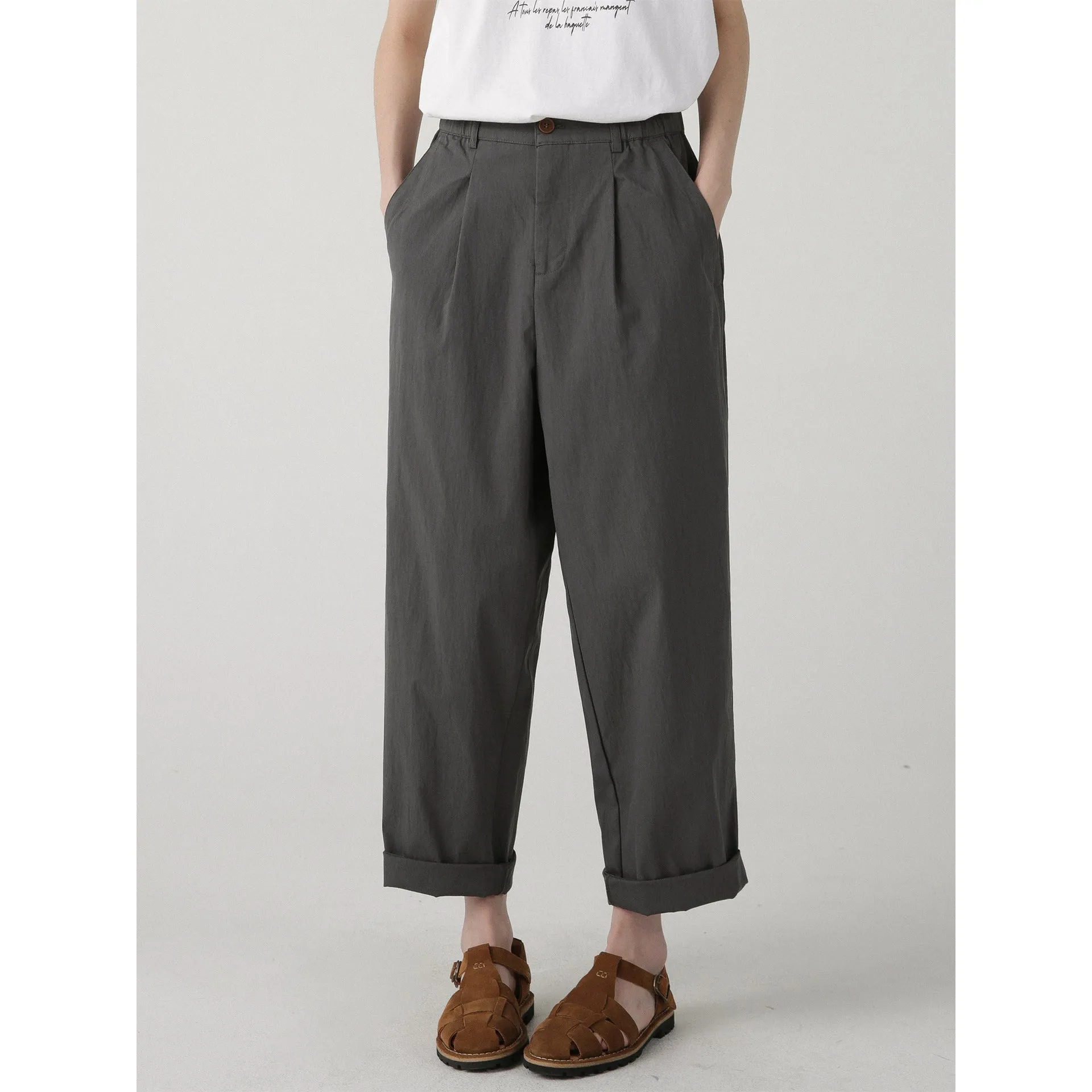 Wenkouban women fall outfit 2024 New Early Autumn Thin Texture Wide-Leg Casual Pants Straight Loose Harem Pants