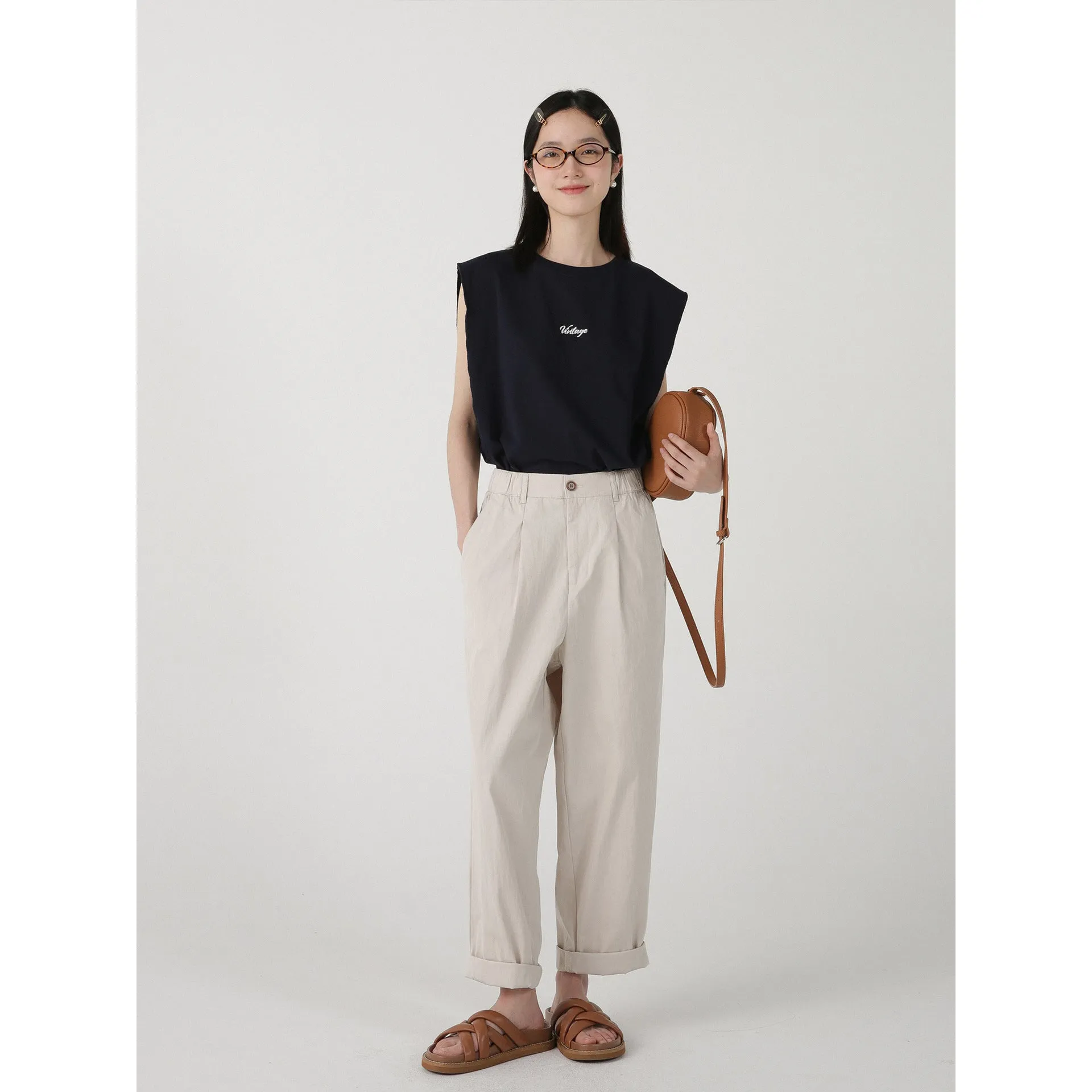 Wenkouban women fall outfit 2024 New Early Autumn Thin Texture Wide-Leg Casual Pants Straight Loose Harem Pants