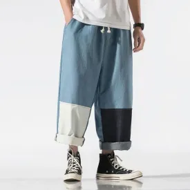 Wiaofellas Streetwear Men Jeans Pants Ankle-length Japanese Casual Jeans Men Fashion Jogging Pants Male Large Size Baggy Harem  Loose