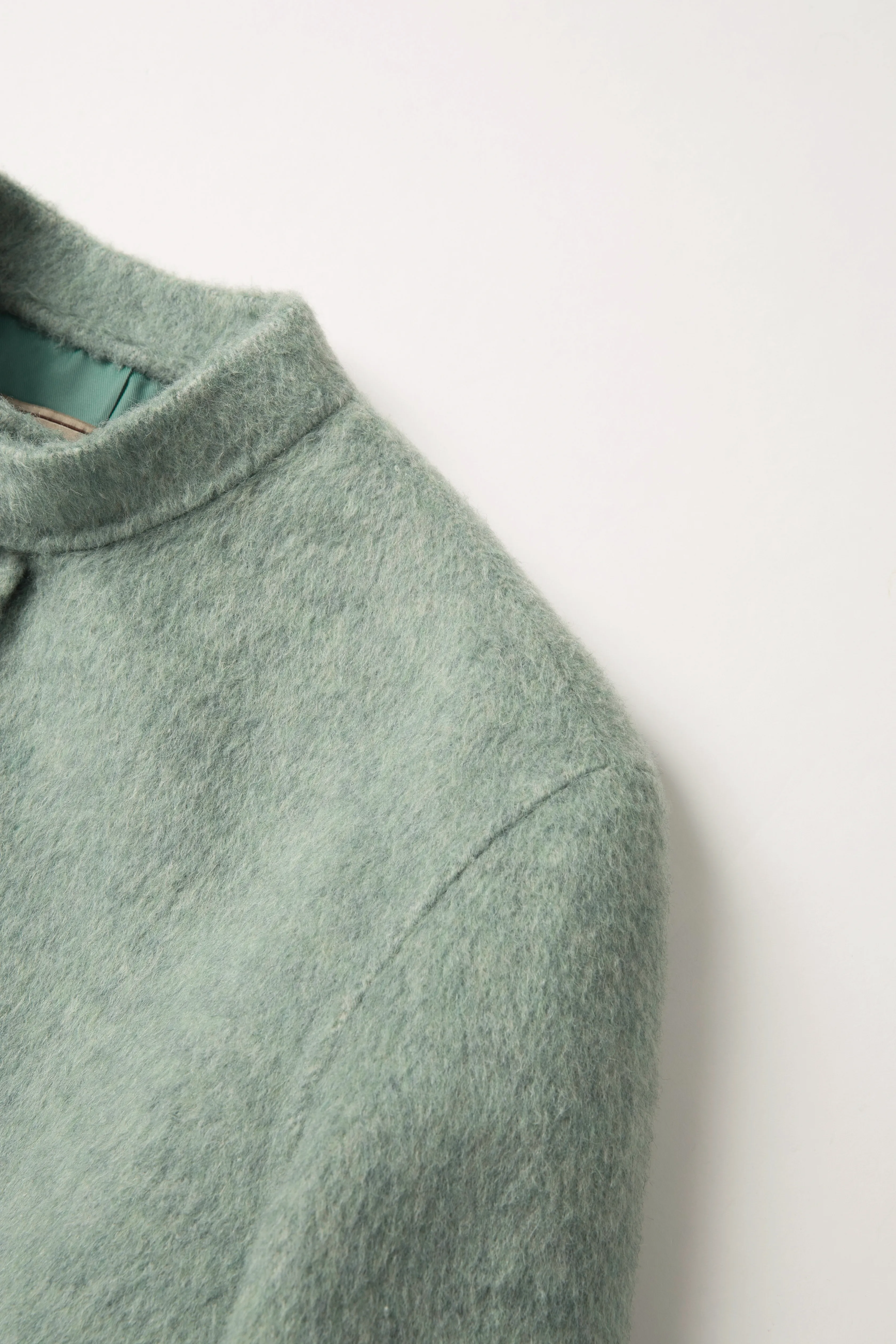 Woolen Long Sleeve Ruffle Jacket