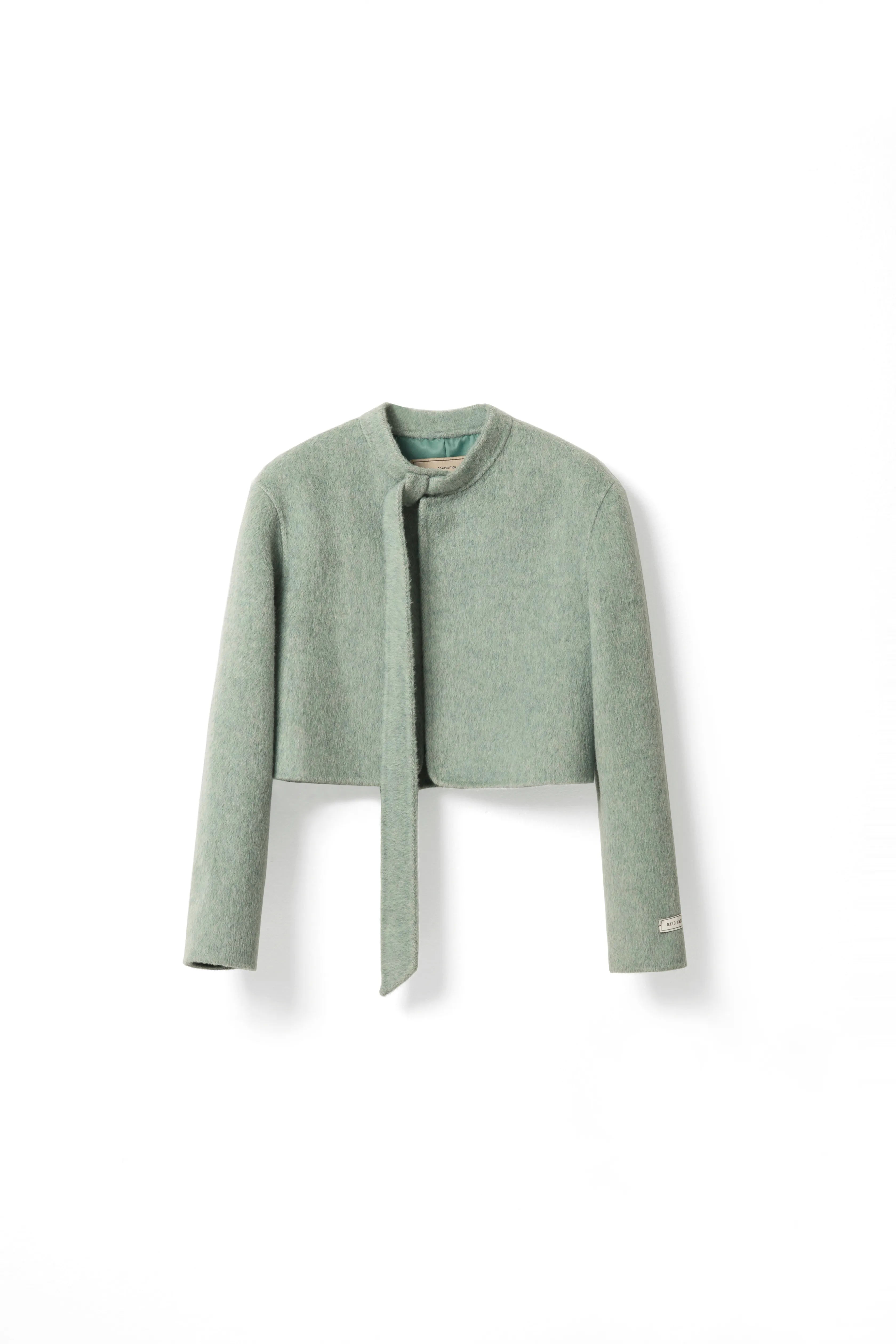 Woolen Long Sleeve Ruffle Jacket