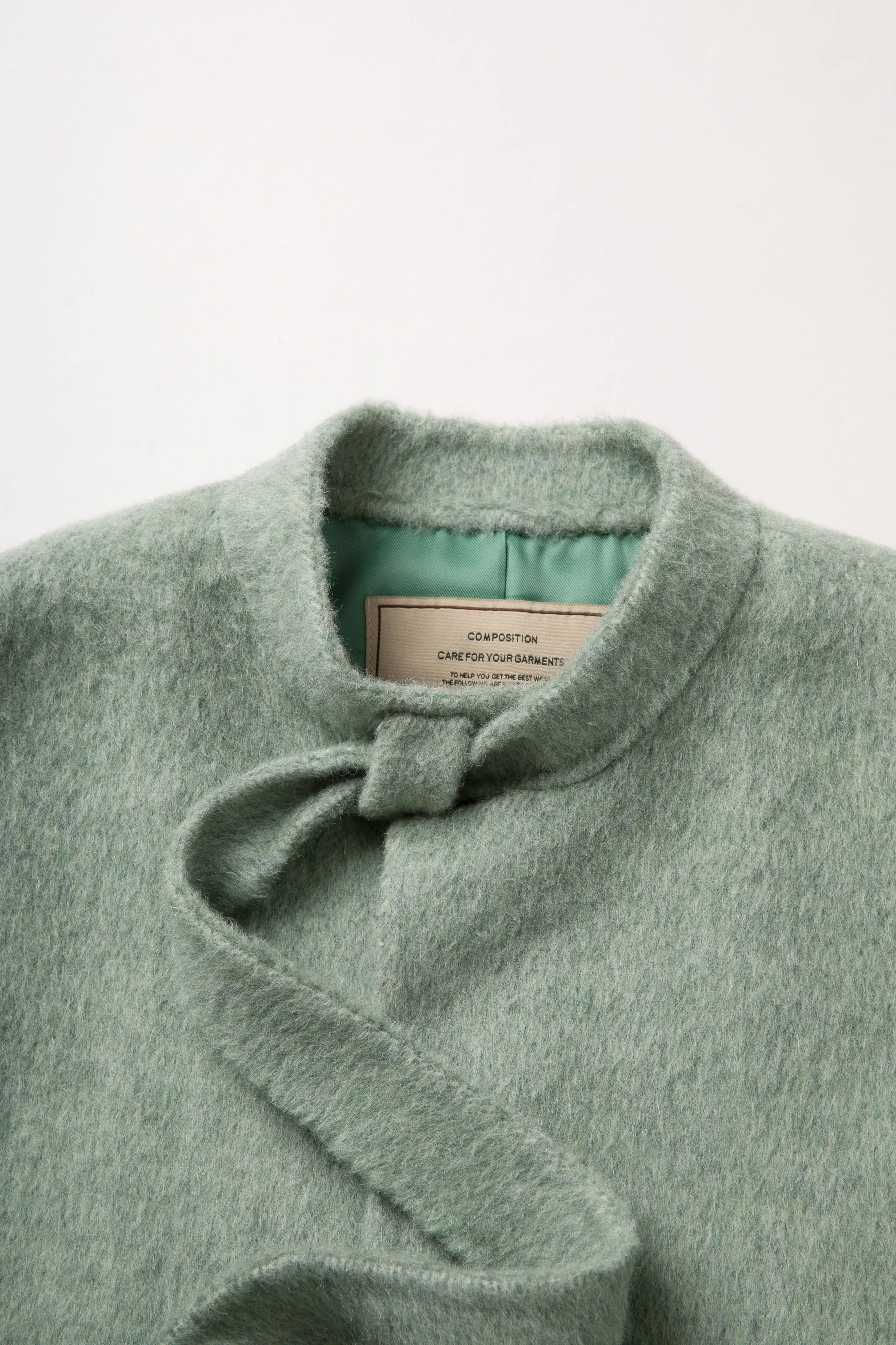 Woolen Long Sleeve Ruffle Jacket