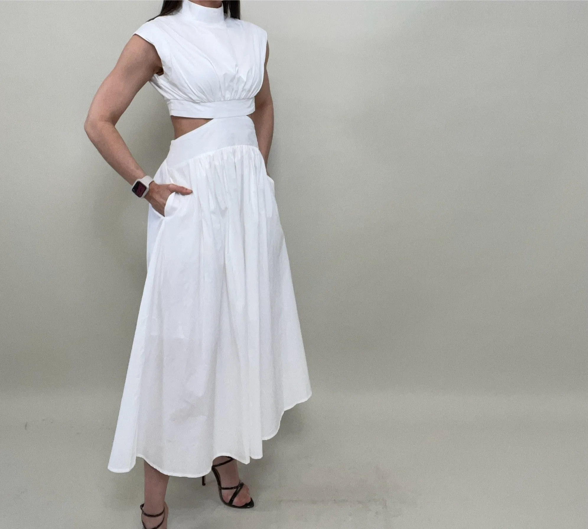 Yailyn Midi Cut Out Dress